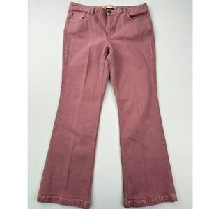 Vintage Route 66 Flare Leg Jeans Low Rise‎ Pink Denim Stitch Detail Size 11/12